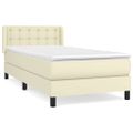 vidaXL Boxspring posteľ s matracom krémová 100x200 cm umelá koža