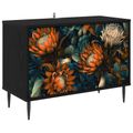 vidaXL TV skrinka LOCHEM 69 x 33 x 50,5 cm Čierny dub Kompozitné drevo