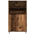 vidaXL Vysoká skrinka staré drevo 60x36x110 cm kompozitné drevo