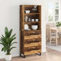 vidaXL Highboard 2 ks Staré drevo 69,5 x 34 x 180 cm