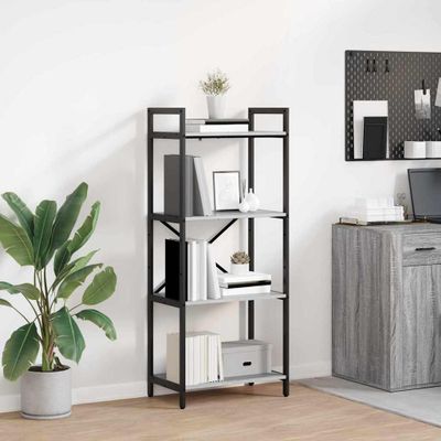 vidaXL Regál na knihy 4 úrovní 56 x 34 x 133,5 cm Kompozitné drevo