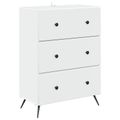 vidaXL Zásuvkový kabinet Biela 66 x 34,5 x 90 cm Kompozitné drevo