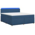 vidaXL Posteľ boxspring s matracom Modrá 180 x 200 cm Látka