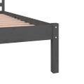vidaXL Posteľný rám borovicový masív 140x190 cm sivý