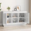 vidaXL Komoda lesklá biela 102x35x60 cm spracované drevo