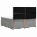 vidaXL Posteľ boxspring s matracom Svetlosivá 140 x 190 cm Látka