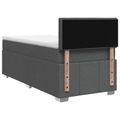 vidaXL Posteľ boxspring s matracom Tmavosivá 90 x 200 cm Látka