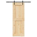vidaXL Posuvné dvere NARVIK 85 x 210 cm (152,5 cm) Prírodná a čierna