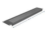 19" Blind Panel with round holes 2U black