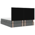vidaXL Postel s úložným prostorem a matrací Tmavo šedá 160 x 200 cm