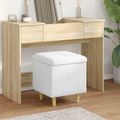 vidaXL Ottoman s Úložným Priestorom Biely 40 x 40 x 45 cm Umelá koža