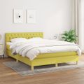 vidaXL Boxspring posteľ s matracom zelená 140x190 cm látka