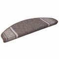 vidaXL Samolepiace schodové rohože 15 ks 65 x 21 x 4 cm Non-Slip Hnedá