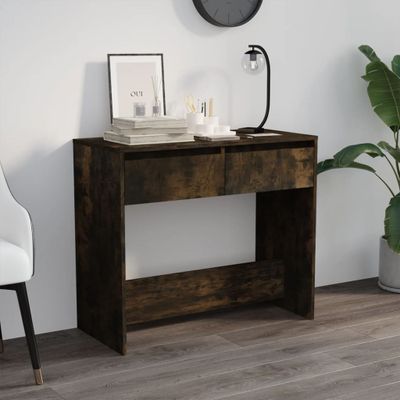 vidaXL Konzolový stolík, tmavý dub 89x41x76,5 cm, kompozitné drevo