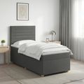 vidaXL Posteľ boxspring s matracom Tmavosivá 100 x 200 cm Látka