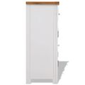 vidaXL Komoda 90x33,5x83 cm, dubový masív