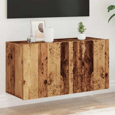 vidaXL TV skrinka nástenná staré drevo 80x30x41 cm
