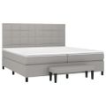 vidaXL Posteľný rám boxsping s matracom bledosivý 200x200 cm látka