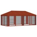 vidaXL Kryt altánku s bočnými stenami Tehlová 600,5 x 300,5 cm