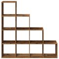vidaXL Knižnica 4-posch. staré drevo 131,5x29x131,5 cm kompozit. drevo