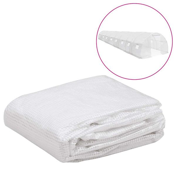 vidaXL Náhradná plachta na skleník (36 m²) 3x12x2 m, priehľadná