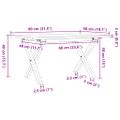 vidaXL Konferenčný stolík v tvare X 80x50x40 cm borovica a oceľ