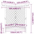 vidaXL Rohová pergola s lavičkou 166x81x174 cm impregnovaná borovica