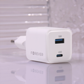 Nabíjačka Forever TC-08-45AC GaN PD QC 1x USB-C 1x USB 45W biela