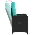 vidaXL Záhradný lounge set 3 ks PE ratan a práškovou lakovanou oceľou