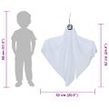 vidaXL Visiaci duch na Halloween 3 ks Biela 52 x 62 cm Polyester