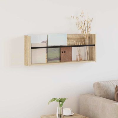 vidaXL Regál na časopisy Sonoma dub 80 x 12 x 30 cm Kompozitné drevo