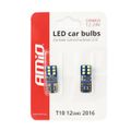 LED žiarovky CANBUS 12SMD UltraBright 2016 T10e (W5W) biela 12V/24V AMiO-01638