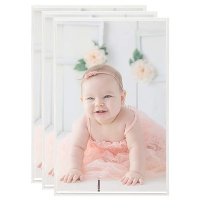 vidaXL Fotorámiky na stôl, koláž 3 ks, strieborné 10x15 cm, MDF