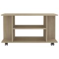 vidaXL TV skrinka s kolieskami farba dubu sonoma 80x40x45 cm