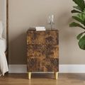vidaXL Nočný stolík Dymový dub 43 x 39,5 x 66,5 cm Kompozitné drevo