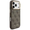 Puzdro Guess 4G s portfóliom Magsafe pre iPhone 17 Pro hnedé