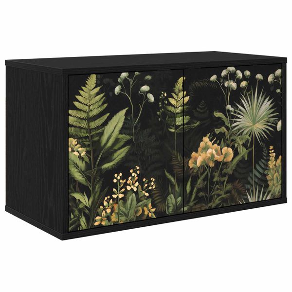 vidaXL Nástenný TV kabinet RHENEN 69 x 33 x 40 cm Čierny dub
