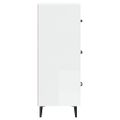 vidaXL Komoda lesklá biela 34,5x34x90 cm spracované drevo