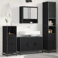 vidaXL Sada kúpeľňového nábytku 3 ks Čierny dub Kompozitné drevo