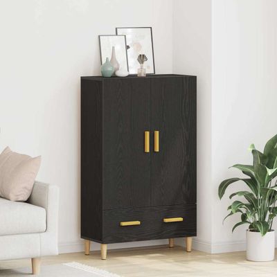 vidaXL Highboard Čierny dub 70 x 31 x 115 cm Kompozitné drevo