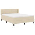 vidaXL Posteľ s pružinovým rámom Krémová 200 x 140 cm látka