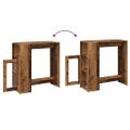 vidaXL Barový stôl s policami staré drevo 101x40x103,5cm kompoz. drevo