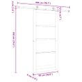 vidaXL Posuvné dvere ORKDAL 93 x 202 cm Prírodná a čierna
