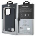 Puzdro Mercedes pre iPhone 16 Pro Max 6,9" MEHMP16X23RBARV Hardcase Textúrovaná a hladká koža MagSafe tmavomodrá