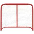 vidaXL Hokejová bránka červeno-biela 183x71x122 cm polyester