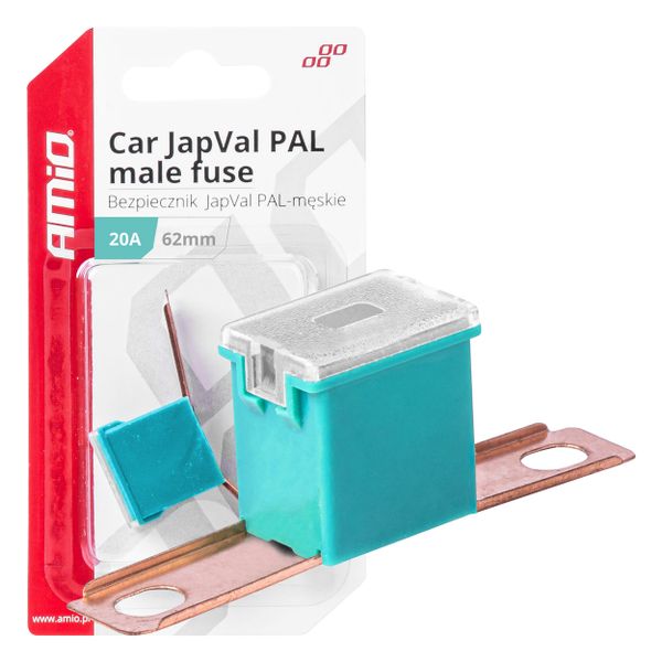 Poistka JAPVAL PAL samec 62mm 20A AMIO-03426