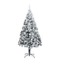 vidaXL Umelý vianočný stromček Biela 180 cm PVC a Oceľ a Plast