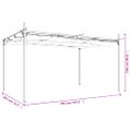 vidaXL Pergola so zaťahovacou strechou krémová 395x292x230 cm