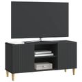 vidaXL TV skrinka 102 x 34,5 x 50 cm Čierna Kompozitné drevo