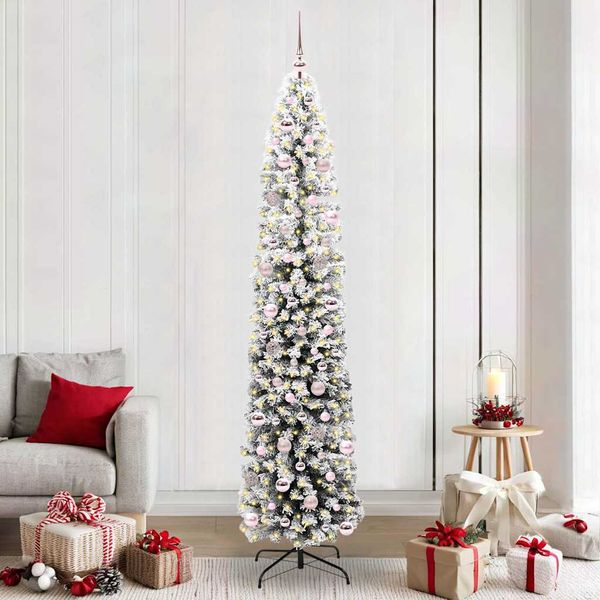 vidaXL Umelý vianočný stromček Zelená 240 cm PVC, oceľ a plast
